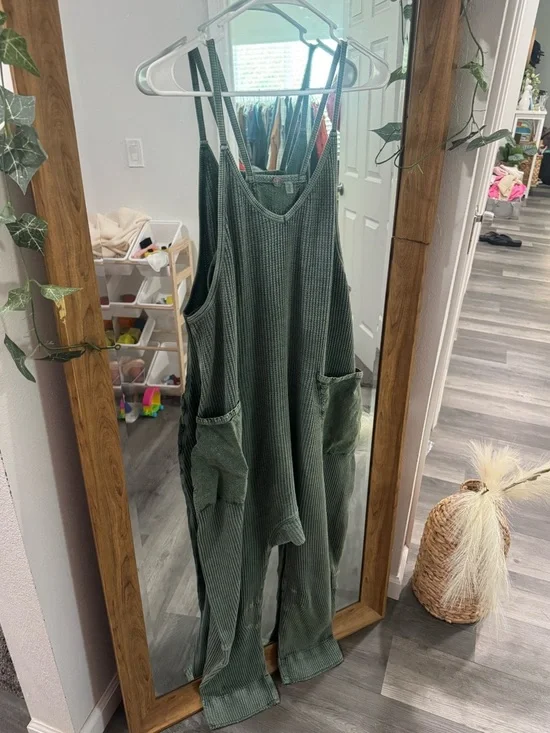 LIKE NEW Free People FP One Frankie Waffle Knit Jumpsuit - Picture 4 of 7